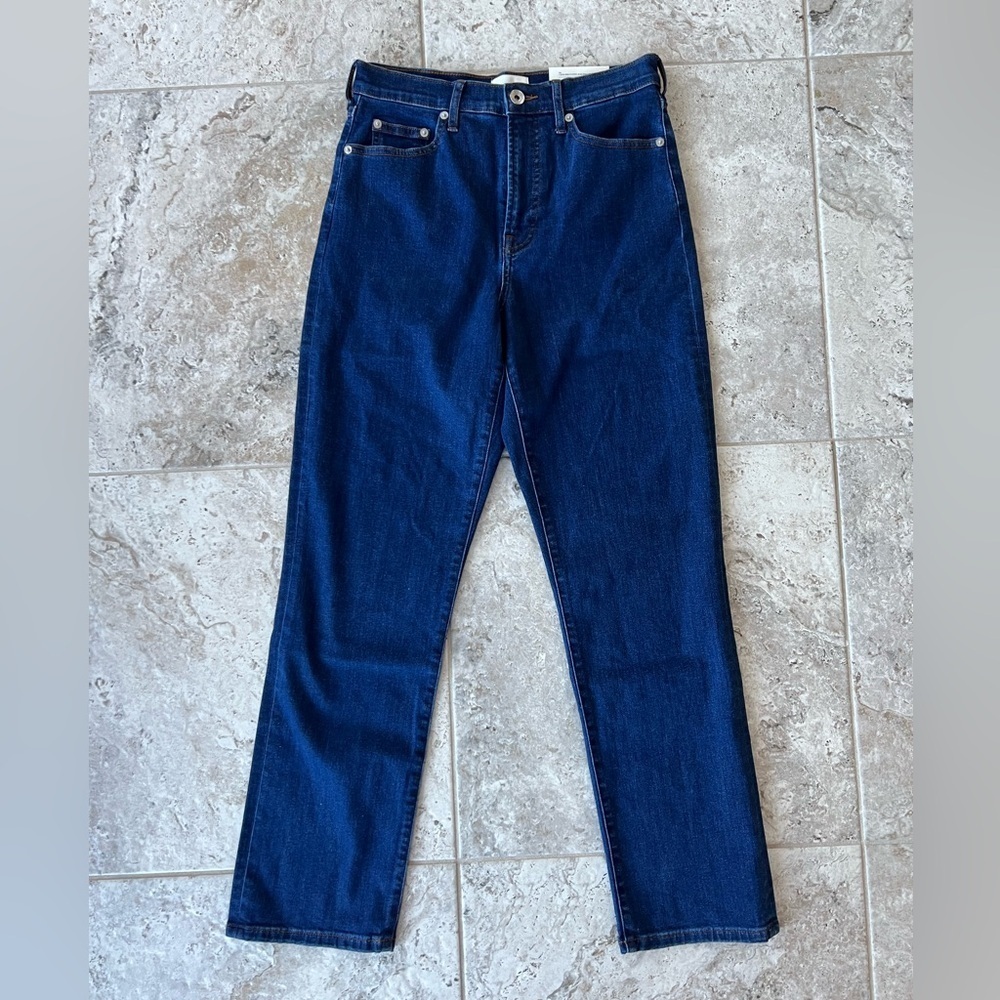 Everlane NWT The High-Key Stovepipe High Waist Jean, Dark Blue Indigo, 27R